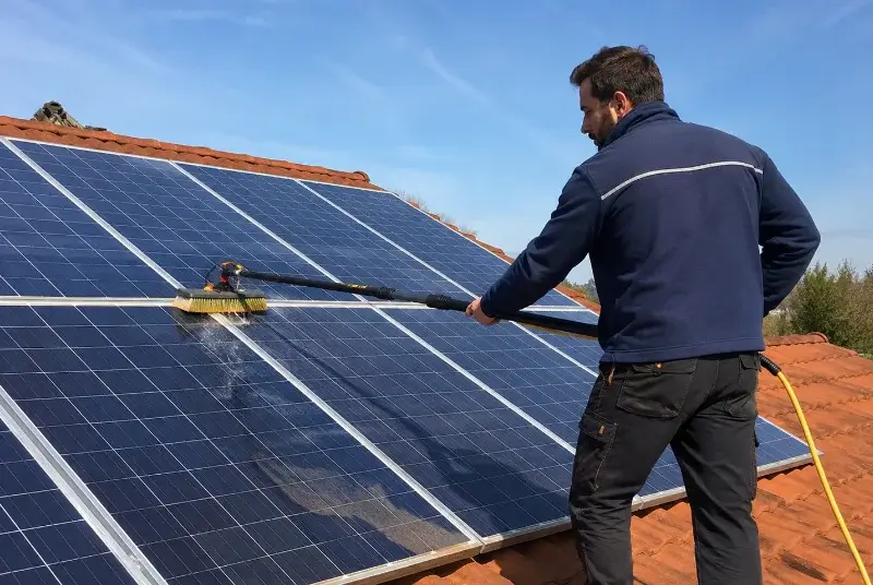 Nettoyage et entretien de panneaux solaires à Landevieille